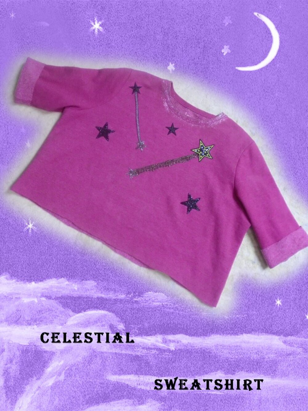 Plus Size OR Oversized Celestial Sweatshirt OOAK to Customize - Have it your Way